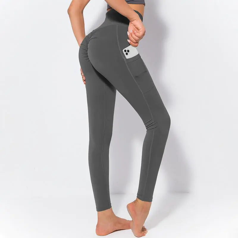 Pure Color Hip-Lifting Fitness Pants