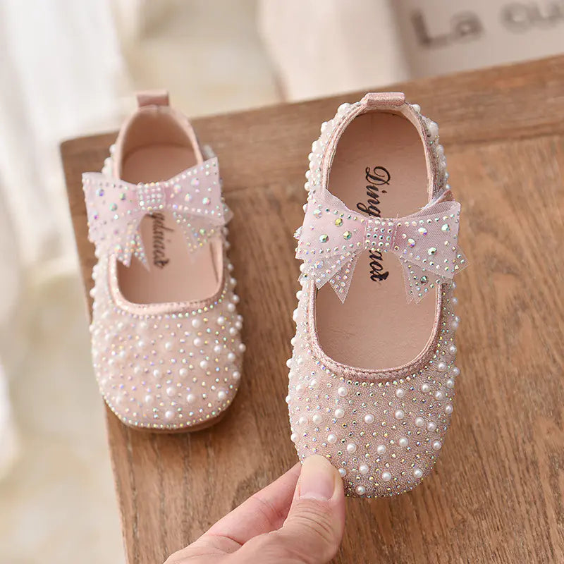 Korean Fashion Bow Princess Shoes for Girls