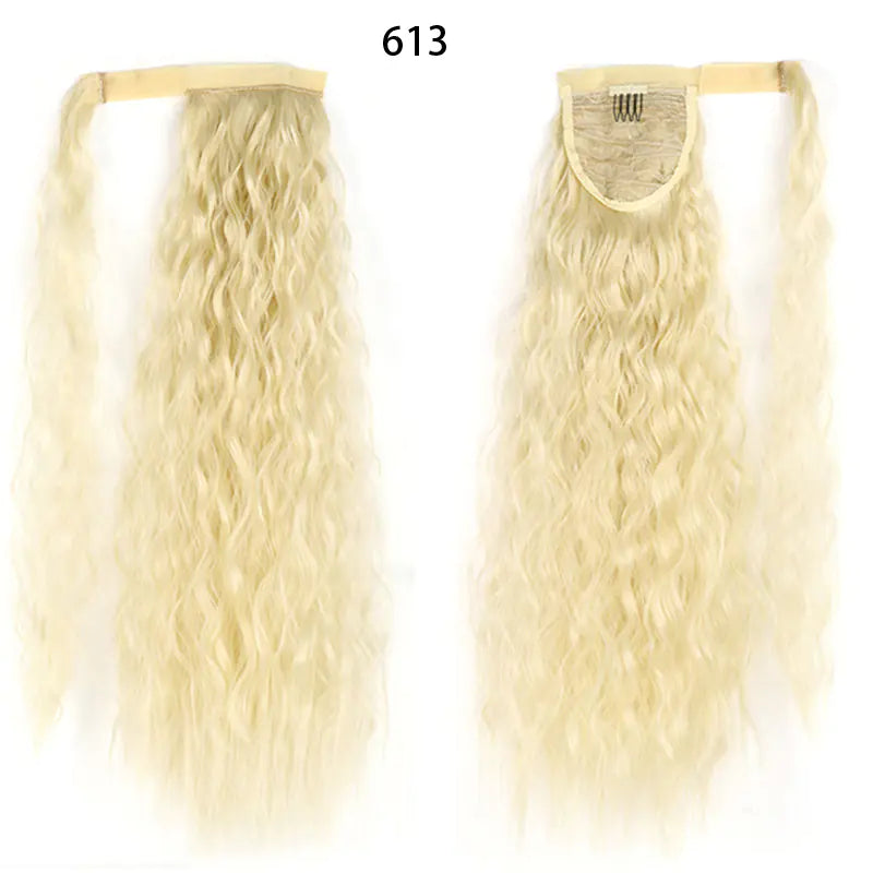 Water Wave Ponytail Wig with Velcro Band (High Temp Fiber)