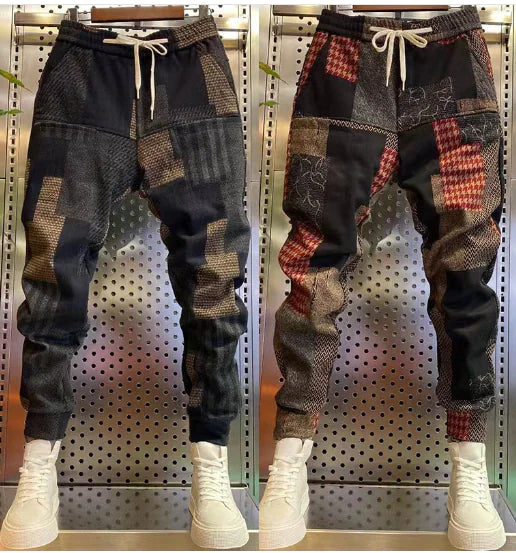 Stylish Printed Baggy Long Pants with Reinforced Pockets