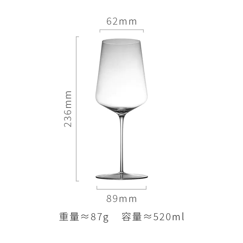 Slim Crystal Glass Wine Goblet for Hotels and Events