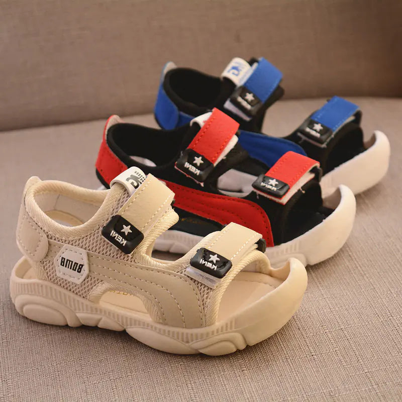 Children's Anti-Kick Sandals with Velcro Rubber Sole