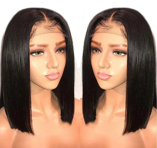 European American Short Hair Lace Front Wig for Women