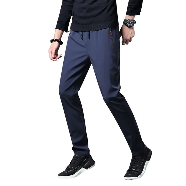 Men's Slim Fit Zipper Quick-Dry Casual Leisure Pants