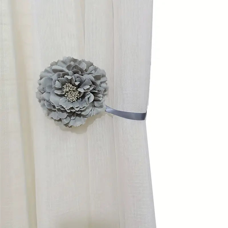 Cloth Flower Magnetic Curtain Tieback - Room Decor Pair