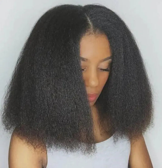 Short Straight Synthetic Wig for Women with Middle Part