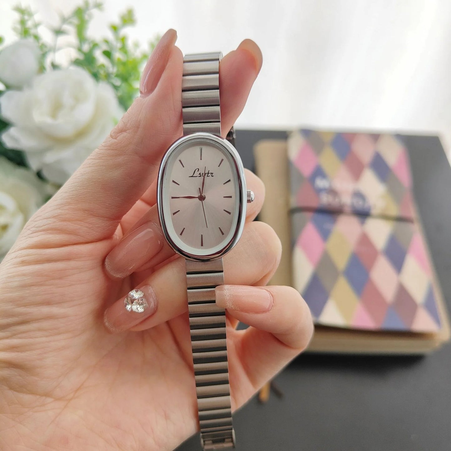 Golden Quartz Steel Belt Watch