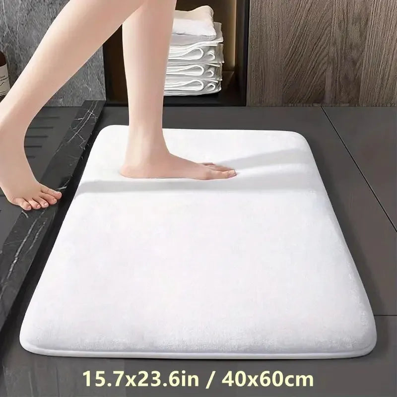 Non-Slip Absorbent Velvet Bathroom Floor Mat
