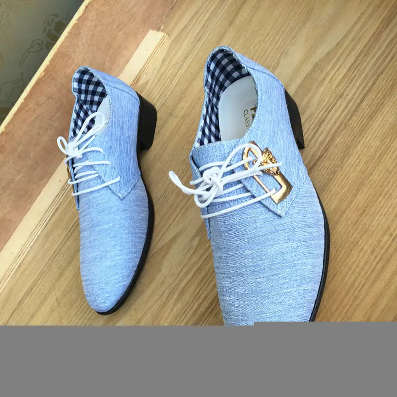 Men's Breathable Fabric Pointed Toe Dress Shoes