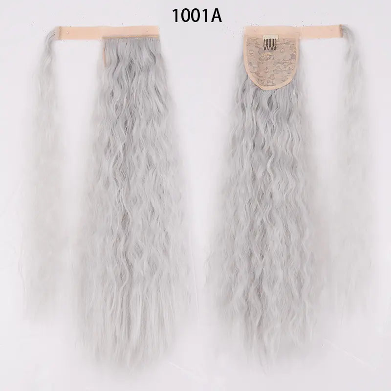 Water Wave Ponytail Wig with Velcro Band (High Temp Fiber)