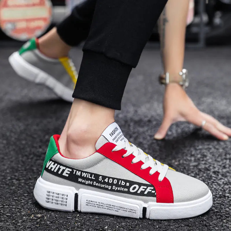 Men's Low-Top Canvas Sneakers - Trendy Summer Style