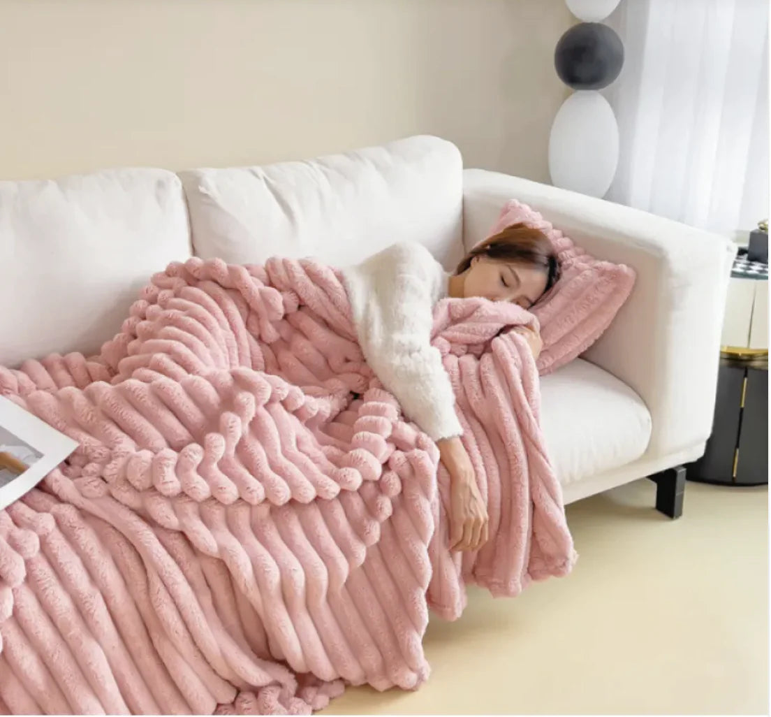Double-Sided Soft Velvet Fur Blanket