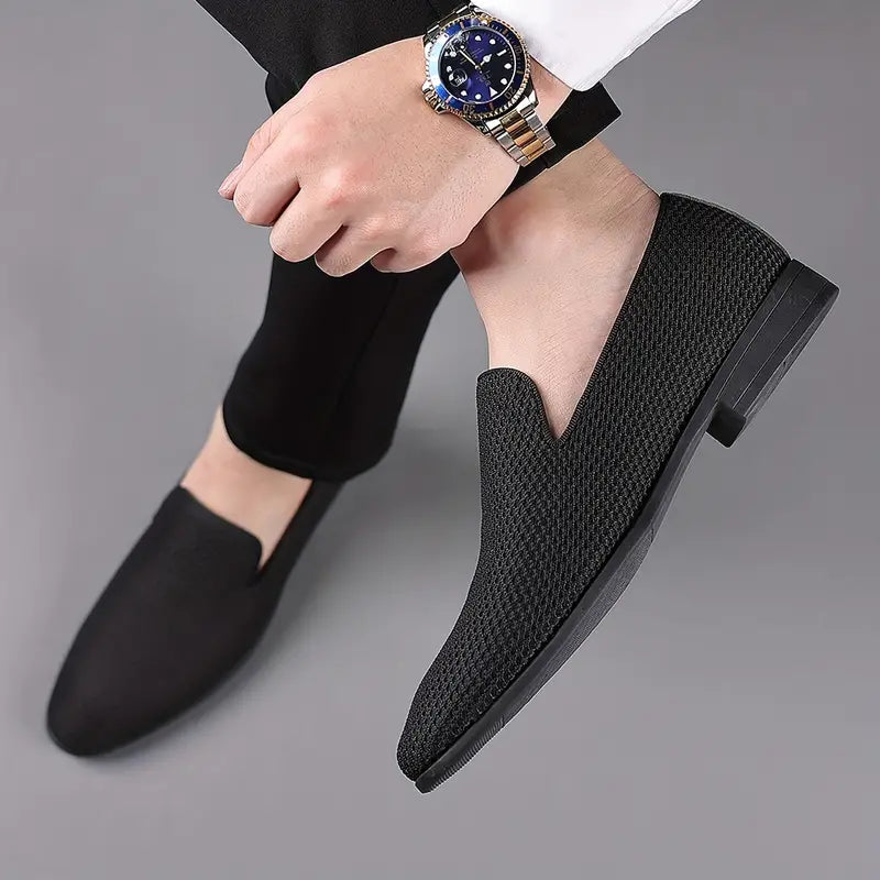 Men's Lightweight Non-Slip Knitted Loafers for Casual Wear