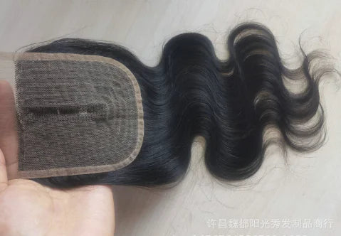 4*4 Closure Straight Lace Wig with Middle Parting