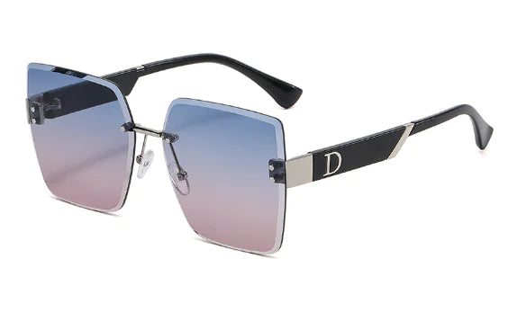 Fashionable Frameless Sunglasses for Women - Oversized