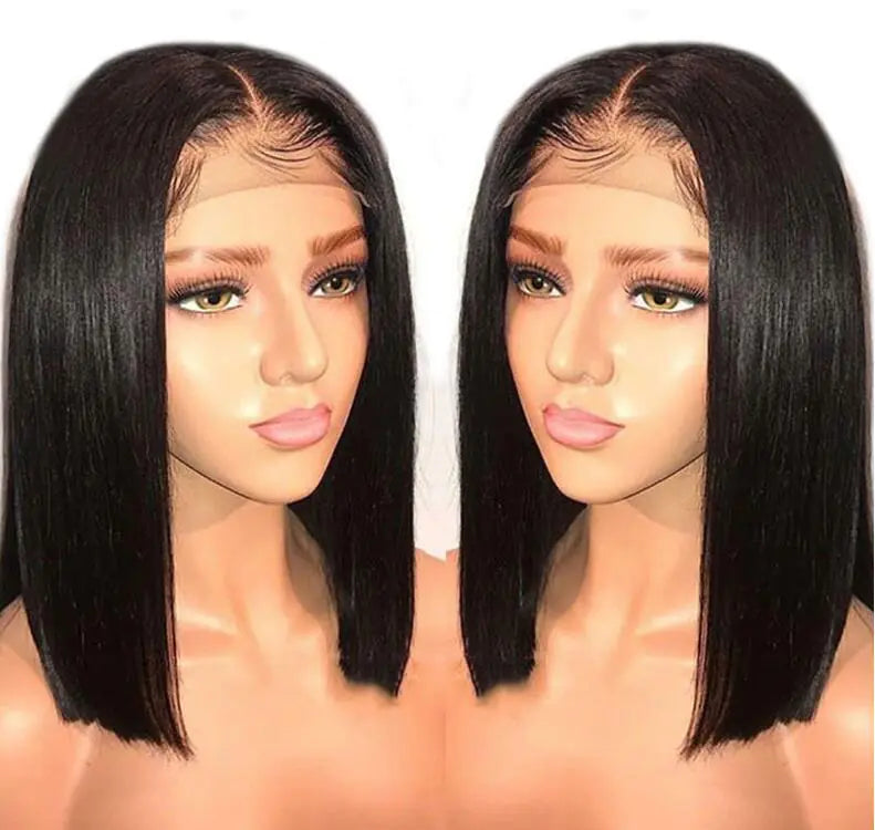 European American Short Hair Lace Front Wig for Women