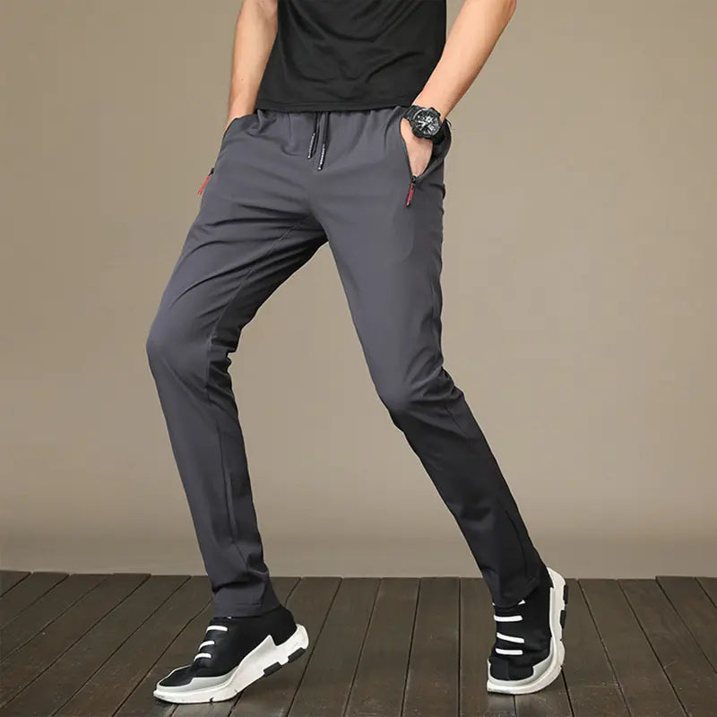 Men's Slim Fit Zipper Quick-Dry Casual Leisure Pants