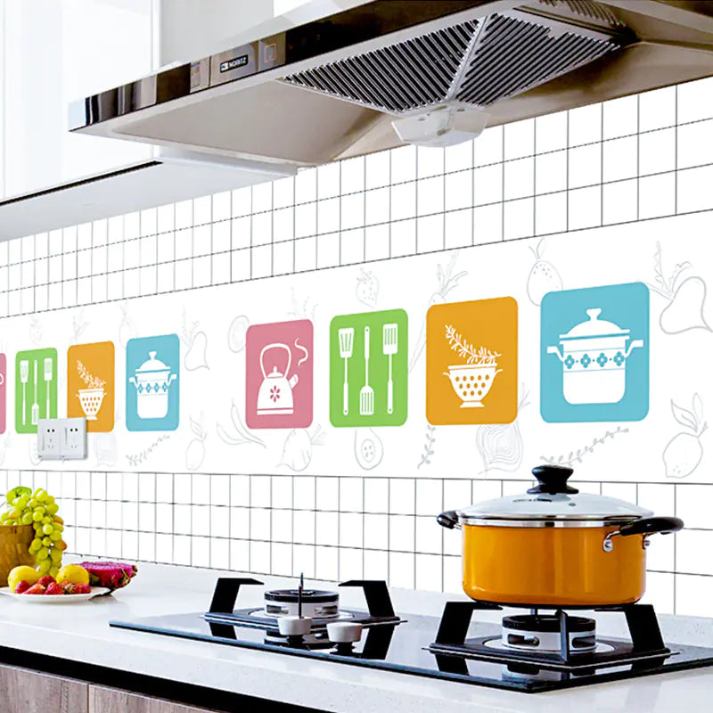 Self-Adhesive Waterproof Kitchen Oil-Resistant Stickers