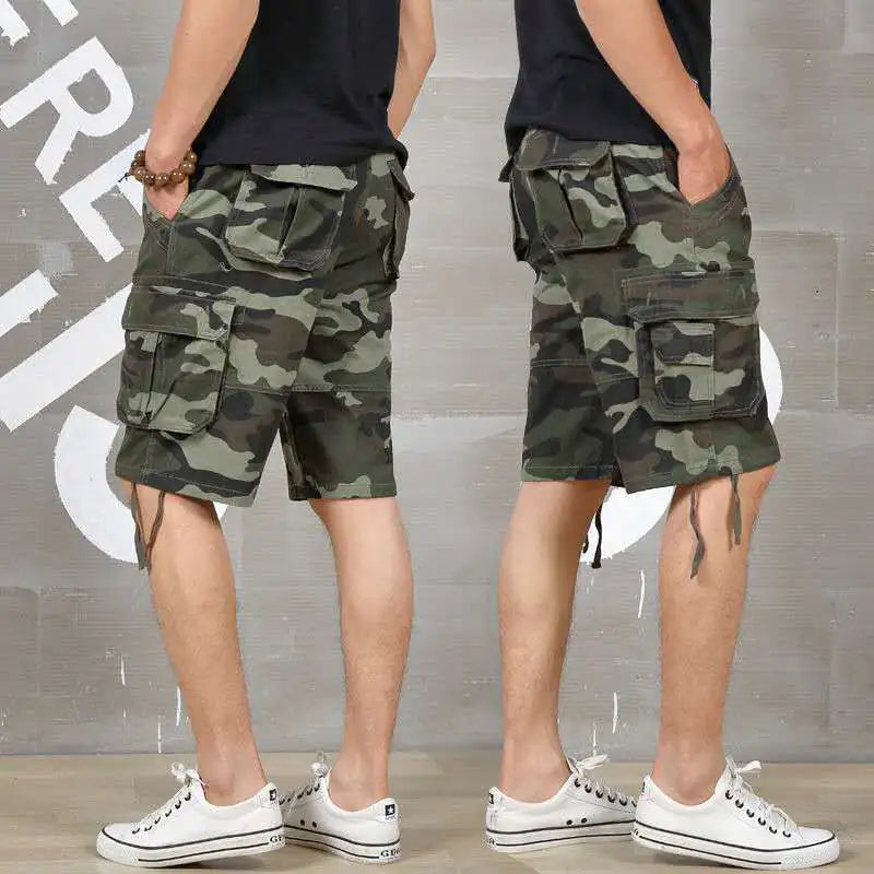 Vintage Camouflage Bermuda Shorts for Men (One Pair)