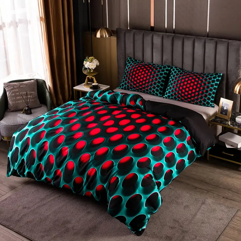 3pcs Y2K Stereoscopic Bedding Set with Duvet Cover