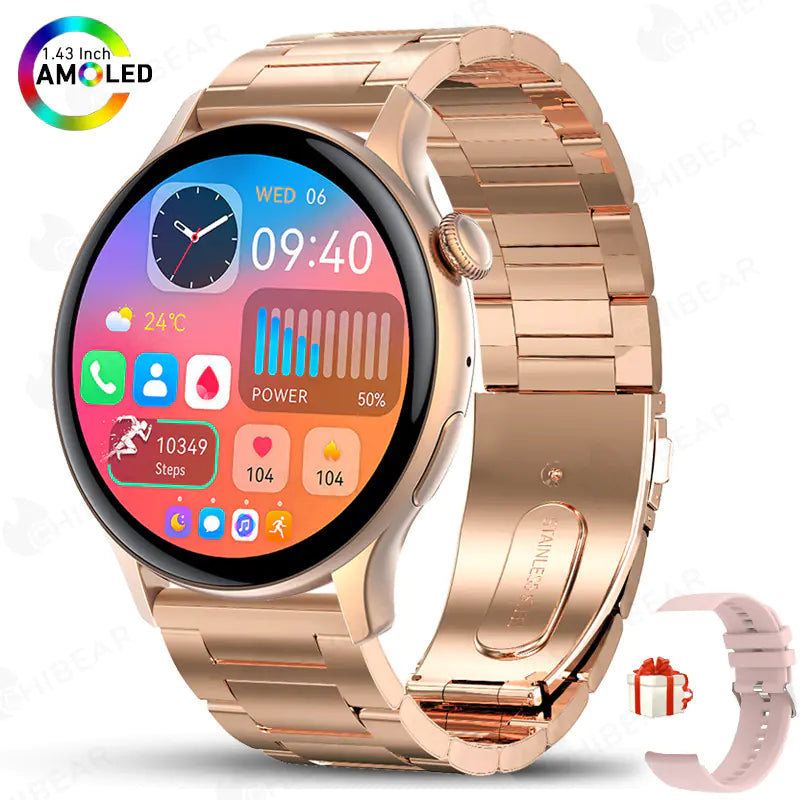 HK85 Smartwatch with AMOLED 1.43" Screen and Bluetooth