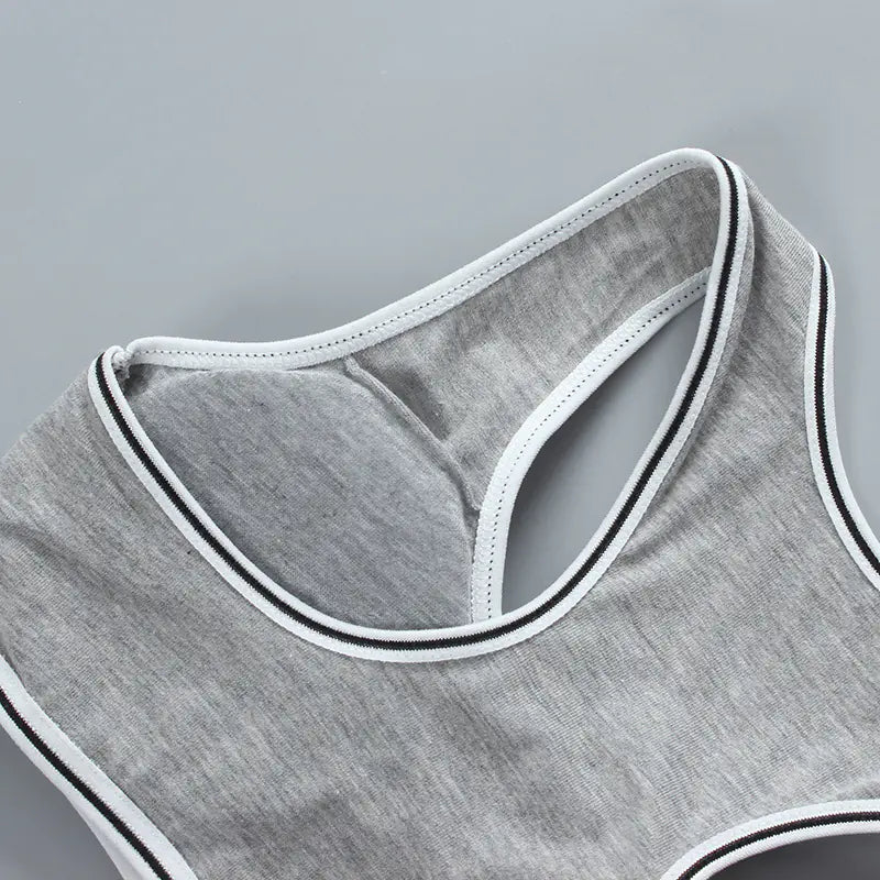 Girls' Striped Sports Underwear with Removable Pads