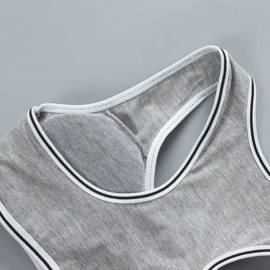 Girls' Striped Sports Underwear with Removable Pads