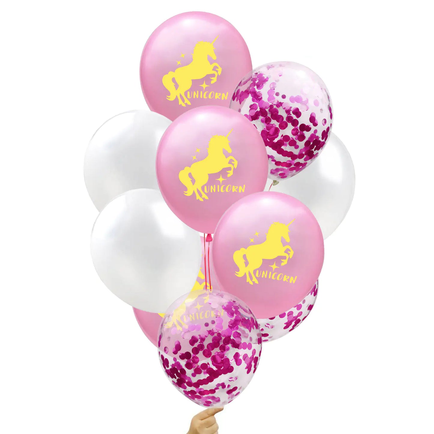 Unicorn Rose Gold Glitter Latex Balloons for Parties