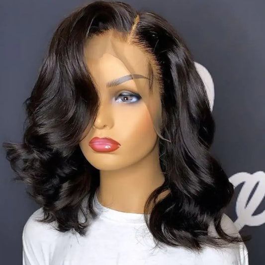 Fashionable Mid-Length Wigs with Natural Middle Part