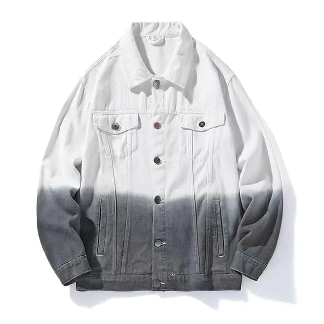 Unisex Turn-Down Collar Denim Jacket