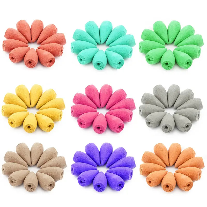 128pcs Aromatic Backflow Incense Cones for Meditation
