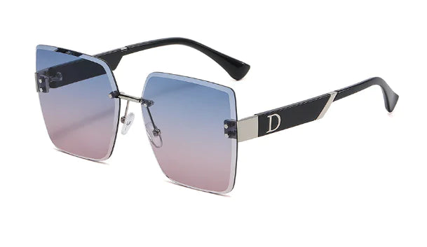Fashionable Frameless Sunglasses for Women - Oversized