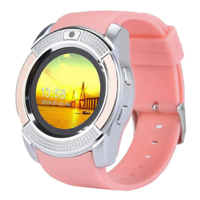 V8 Smartwatch with Full Round Screen and Sleep Monitor