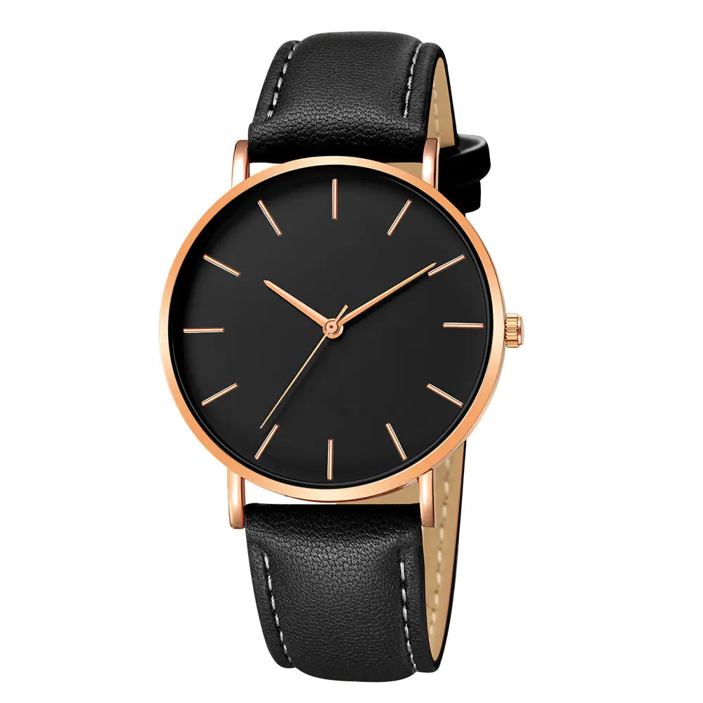 Casual Men's Business Quartz Watch with Fashion Belt