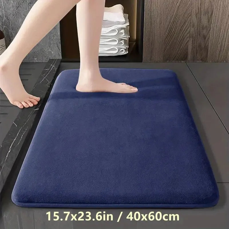 Non-Slip Absorbent Velvet Bathroom Floor Mat