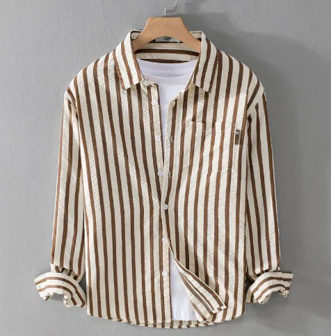 Men's Striped Long Sleeve Shirt (One Item)