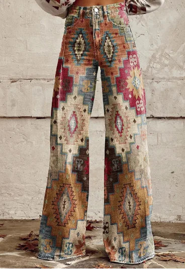 Aurelia Retro Flared Trousers for Women (Single Piece)