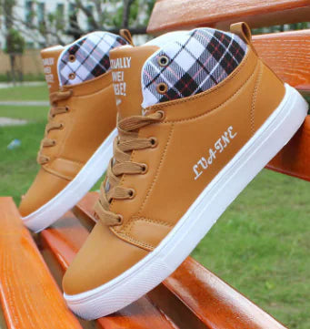 British Style High-Top Casual Sneakers for Men