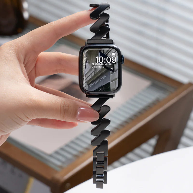 Metallic Wave Pattern Apple Watch Band for iWatch 8765