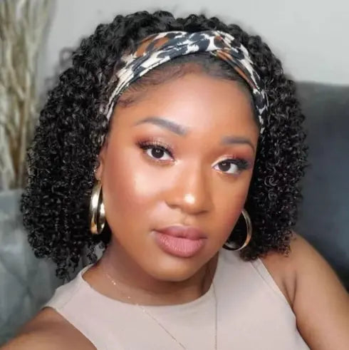 Braid Short Hair Center Split Turban Headwear