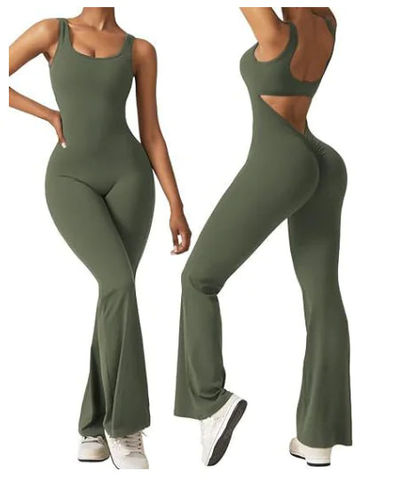 Besiona V-Back Jumpsuit with Built-in Pads (One Piece)