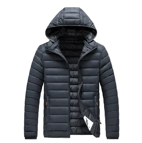 Men's Puffer Jacket Breezy with Removable Hood (One Item)