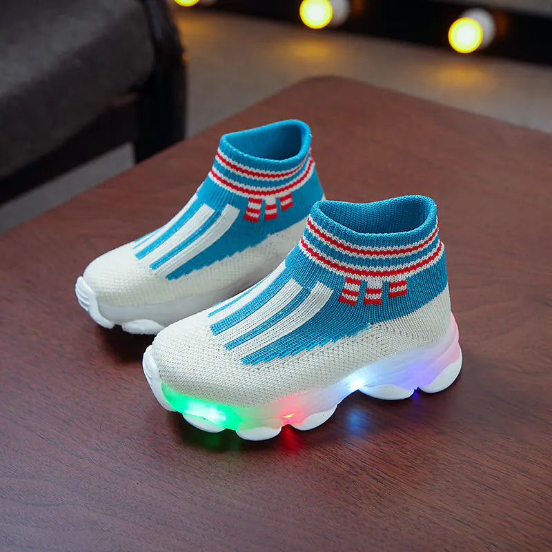 Children's Breathable LED Light Sneakers