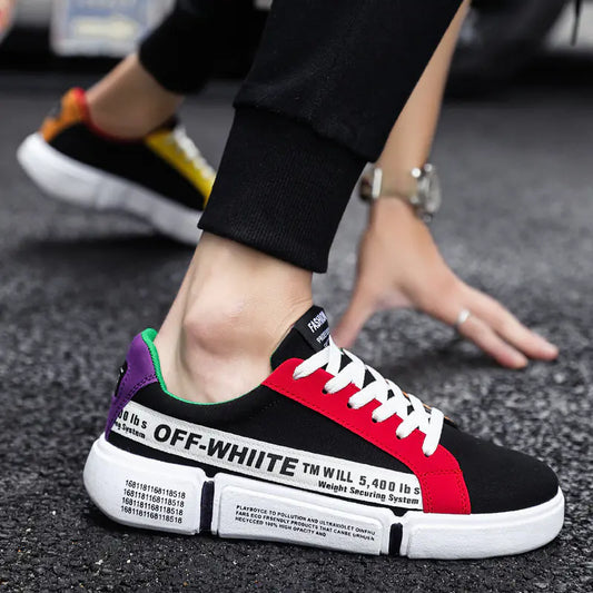 Men's Low-Top Canvas Sneakers - Trendy Summer Style