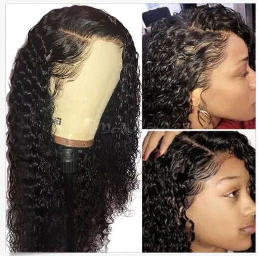 Black Mid-Part Long Wavy Wig for Women