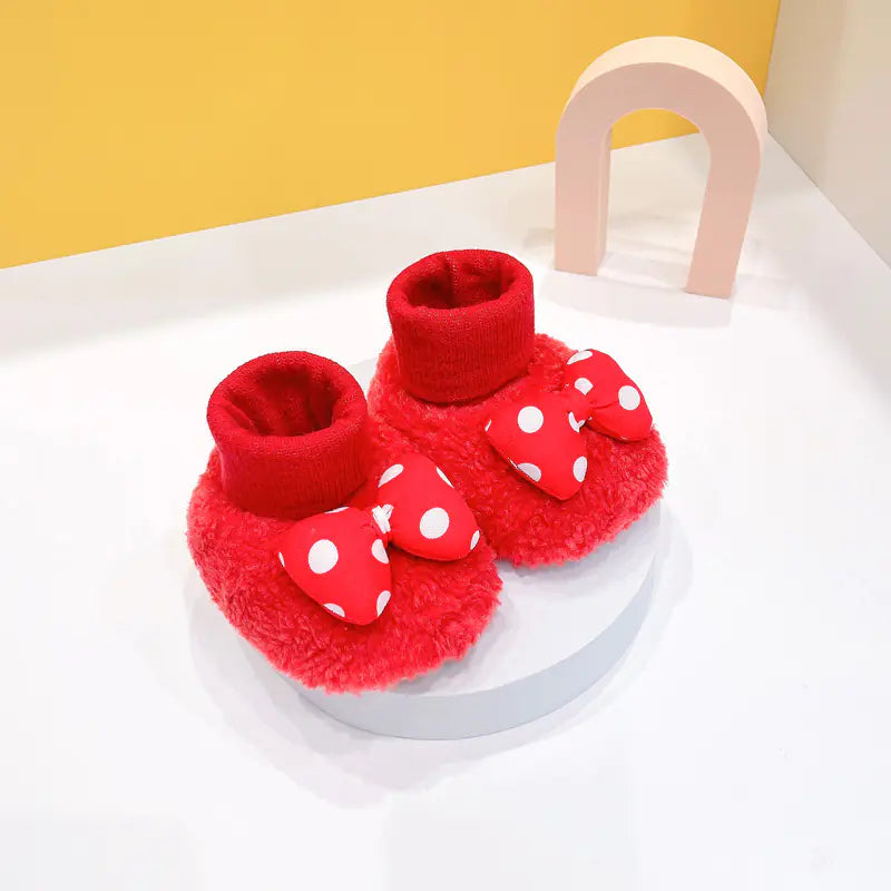 2022 Autumn Winter Baby Plush Soft Bottom Booties