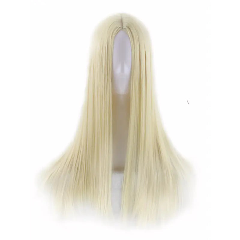 New Black Middle-Part Long Straight Women's Wig