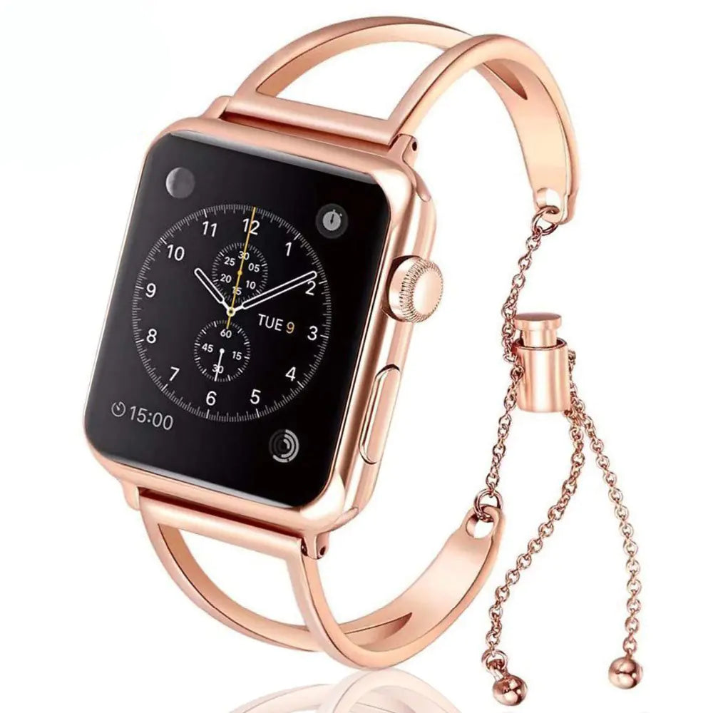 V-Shaped Metal Chain Band for Apple Watch 41mm 45mm