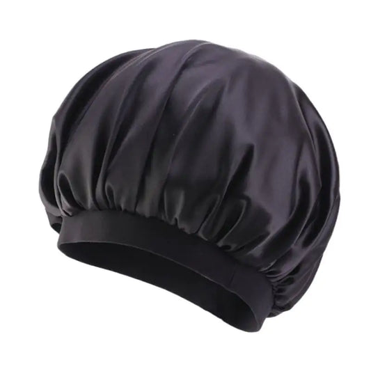 Printed Satin Elastic Wide Edge Sleep Cap