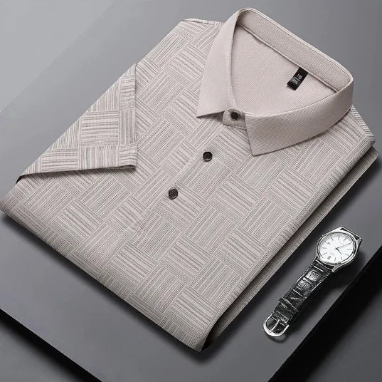 Men's Textured Polo Shirt (Short Sleeve, One Piece)
